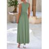 imagePRETTYGARDEN Womens Summer Bodycon Maxi Dress 2025 Sleeveless Ruffle Mermaid Cocktail Wedding Guest Formal Long DressesSage Green