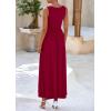 imagePRETTYGARDEN Womens Summer Bodycon Maxi Dress 2025 Sleeveless Ruffle Mermaid Cocktail Wedding Guest Formal Long DressesWine Red