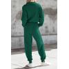imagePRETTYGARDEN Womens 2 Piece Sweater Set Pullover Zip Up Sweatshirt Jogger Sweatpants Tracksuit Casual OutfitDark Green
