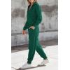 imagePRETTYGARDEN Womens 2 Piece Sweater Set Pullover Zip Up Sweatshirt Jogger Sweatpants Tracksuit Casual OutfitDark Green
