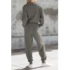 imagePRETTYGARDEN Womens 2 Piece Sweater Set Pullover Zip Up Sweatshirt Jogger Sweatpants Tracksuit Casual OutfitDark Grey