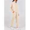 imagePRETTYGARDEN Womens 2 Piece Sweatsuits Set Long Sleeve Half Zip Pullover Sweatshirt Joggers Sweatpants Fall Outfits TracksuitApricot
