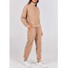 imagePRETTYGARDEN Womens 2 Piece Sweatsuits Set Long Sleeve Half Zip Pullover Sweatshirt Joggers Sweatpants Fall Outfits TracksuitKhaki