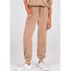 imagePRETTYGARDEN Womens 2 Piece Sweatsuits Set Long Sleeve Half Zip Pullover Sweatshirt Joggers Sweatpants Fall Outfits TracksuitKhaki
