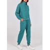 imagePRETTYGARDEN Womens 2 Piece Sweatsuits Set Long Sleeve Half Zip Pullover Sweatshirt Joggers Sweatpants Fall Outfits TracksuitLake Blue