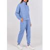 imagePRETTYGARDEN Womens 2 Piece Sweatsuits Set Long Sleeve Half Zip Pullover Sweatshirt Joggers Sweatpants Fall Outfits TracksuitLight Blue