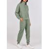 imagePRETTYGARDEN Womens 2 Piece Sweatsuits Set Long Sleeve Half Zip Pullover Sweatshirt Joggers Sweatpants Fall Outfits TracksuitLight Green
