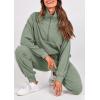 imagePRETTYGARDEN Womens 2 Piece Sweatsuits Set Long Sleeve Half Zip Pullover Sweatshirt Joggers Sweatpants Fall Outfits TracksuitLight Green