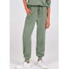 imagePRETTYGARDEN Womens 2 Piece Sweatsuits Set Long Sleeve Half Zip Pullover Sweatshirt Joggers Sweatpants Fall Outfits TracksuitLight Green