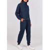 imagePRETTYGARDEN Womens 2 Piece Sweatsuits Set Long Sleeve Half Zip Pullover Sweatshirt Joggers Sweatpants Fall Outfits TracksuitNavy