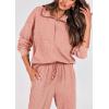 imagePRETTYGARDEN Womens 2 Piece Sweatsuits Set Long Sleeve Half Zip Pullover Sweatshirt Joggers Sweatpants Fall Outfits TracksuitPink
