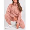imagePRETTYGARDEN Womens 2 Piece Sweatsuits Set Long Sleeve Half Zip Pullover Sweatshirt Joggers Sweatpants Fall Outfits TracksuitPink