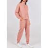 imagePRETTYGARDEN Womens 2 Piece Sweatsuits Set Long Sleeve Half Zip Pullover Sweatshirt Joggers Sweatpants Fall Outfits TracksuitPink