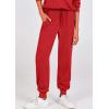imagePRETTYGARDEN Womens 2 Piece Sweatsuits Set Long Sleeve Half Zip Pullover Sweatshirt Joggers Sweatpants Fall Outfits TracksuitRed