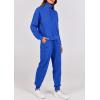 imagePRETTYGARDEN Womens 2 Piece Sweatsuits Set Long Sleeve Half Zip Pullover Sweatshirt Joggers Sweatpants Fall Outfits TracksuitRoyal Blue
