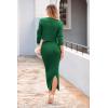 imagePRETTYGARDEN Womens Spring Fall 2 Piece Sweater Set Rib Knit Long Sleeve Crop Top Maxi Bodycon Skirt Casual Winter OutfitsGreen