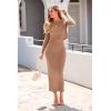 imagePRETTYGARDEN Womens Spring Fall 2 Piece Sweater Set Rib Knit Long Sleeve Crop Top Maxi Bodycon Skirt Casual Winter OutfitsKhaki