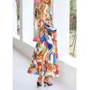 imagePRETTYGARDEN Womens Spring Floral Midi Dress Casual Fall V Neck Long Sleeve Flowy Beach Wedding Guest Vacation DressesBlue Watercolour
