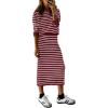 Wine Red White Stripe