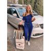 imagePRETTYGARDEN Jumpsuits for Women 2025 Summer Dressy Off Shoulder Romper Spring Vacation Travel Lounge Outfits ClothesBlue