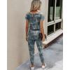 imagePRETTYGARDEN Jumpsuits for Women 2025 Summer Dressy Off Shoulder Romper Spring Vacation Travel Lounge Outfits ClothesGreen Camo
