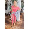 imagePRETTYGARDEN Jumpsuits for Women 2025 Summer Dressy Off Shoulder Romper Spring Vacation Travel Lounge Outfits ClothesLight Pink