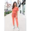 imagePRETTYGARDEN Jumpsuits for Women 2025 Summer Dressy Off Shoulder Romper Spring Vacation Travel Lounge Outfits ClothesPink