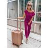 imagePRETTYGARDEN Jumpsuits for Women 2025 Summer Dressy Off Shoulder Romper Spring Vacation Travel Lounge Outfits ClothesPurple
