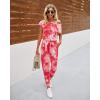 imagePRETTYGARDEN Jumpsuits for Women 2025 Summer Dressy Off Shoulder Romper Spring Vacation Travel Lounge Outfits ClothesTie Dyered