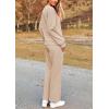 imagePRETTYGARDEN Womens 2 Piece Outfits Casual Long Sleeve Pullover Tops and Wide Leg Pants Knitted Lounge SetsApricot