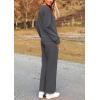 imagePRETTYGARDEN Womens 2 Piece Outfits Casual Long Sleeve Pullover Tops and Wide Leg Pants Knitted Lounge SetsDark Grey