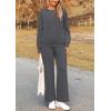 imagePRETTYGARDEN Womens 2 Piece Outfits Casual Long Sleeve Pullover Tops and Wide Leg Pants Knitted Lounge SetsDark Grey