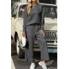 imagePRETTYGARDEN Womens 2 Piece Outfits Casual Long Sleeve Pullover Tops and Wide Leg Pants Knitted Lounge SetsGrey