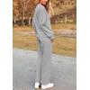 imagePRETTYGARDEN Womens 2 Piece Outfits Casual Long Sleeve Pullover Tops and Wide Leg Pants Knitted Lounge SetsLight Grey
