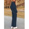 imagePRETTYGARDEN Womens 2 Piece Outfits Casual Long Sleeve Pullover Tops and Wide Leg Pants Knitted Lounge SetsNavy