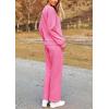 imagePRETTYGARDEN Womens 2 Piece Outfits Casual Long Sleeve Pullover Tops and Wide Leg Pants Knitted Lounge SetsPink