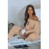 imagePRETTYGARDEN Womens 2 Piece Ribbed Tracksuit Outfits Off Shoulder Long Sleeve Pullover Lounge Pants with PocketsKhaki
