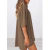 imagePRETTYGARDEN Womens Two Piece Lounge Set 2025 Summer Casual Oversized Shirts Biker Shorts Matching Airport Travel OutfitDark Khaki