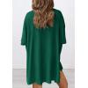 imagePRETTYGARDEN Womens Two Piece Lounge Set 2025 Summer Casual Oversized Shirts Biker Shorts Matching Airport Travel OutfitGreen