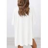 imagePRETTYGARDEN Womens Two Piece Lounge Set 2025 Summer Casual Oversized Shirts Biker Shorts Matching Airport Travel OutfitWhite