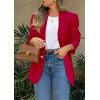 imagePRETTYGARDEN 2025 Blazers for Women Business Casual Long Sleeve Lapel Open Front Suit Jacket Work Blazer with PocketsRed