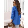 imagePRETTYGARDEN Womens Casual Blazer 2025 Spring Fall Fashion Long Sleeve Open Front Work Office Suit JacketsBlue