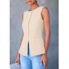 imagePRETTYGARDEN Womens Summer Suit Vest Tops 2025 Dressy Business Casual Sleeveless Button Down Trendy Fashion Blazer WaistcoatApricot