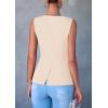 imagePRETTYGARDEN Womens Summer Suit Vest Tops 2025 Dressy Business Casual Sleeveless Button Down Trendy Fashion Blazer WaistcoatApricot