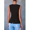 imagePRETTYGARDEN Womens Summer Suit Vest Tops 2025 Dressy Business Casual Sleeveless Button Down Trendy Fashion Blazer WaistcoatBlack