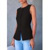 imagePRETTYGARDEN Womens Summer Suit Vest Tops 2025 Dressy Business Casual Sleeveless Button Down Trendy Fashion Blazer WaistcoatBlack