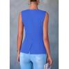 imagePRETTYGARDEN Womens Summer Suit Vest Tops 2025 Dressy Business Casual Sleeveless Button Down Trendy Fashion Blazer WaistcoatBlue