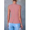 imagePRETTYGARDEN Womens Summer Suit Vest Tops 2025 Dressy Business Casual Sleeveless Button Down Trendy Fashion Blazer WaistcoatDark Pink
