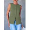 imagePRETTYGARDEN Womens Summer Suit Vest Tops 2025 Dressy Business Casual Sleeveless Button Down Trendy Fashion Blazer WaistcoatLight Green