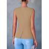 imagePRETTYGARDEN Womens Summer Suit Vest Tops 2025 Dressy Business Casual Sleeveless Button Down Trendy Fashion Blazer WaistcoatLight Khaki